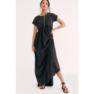 Free People | Dresses | Free People Nwt Carissa Tee Maxi Dress Washed Black  | Poshmark